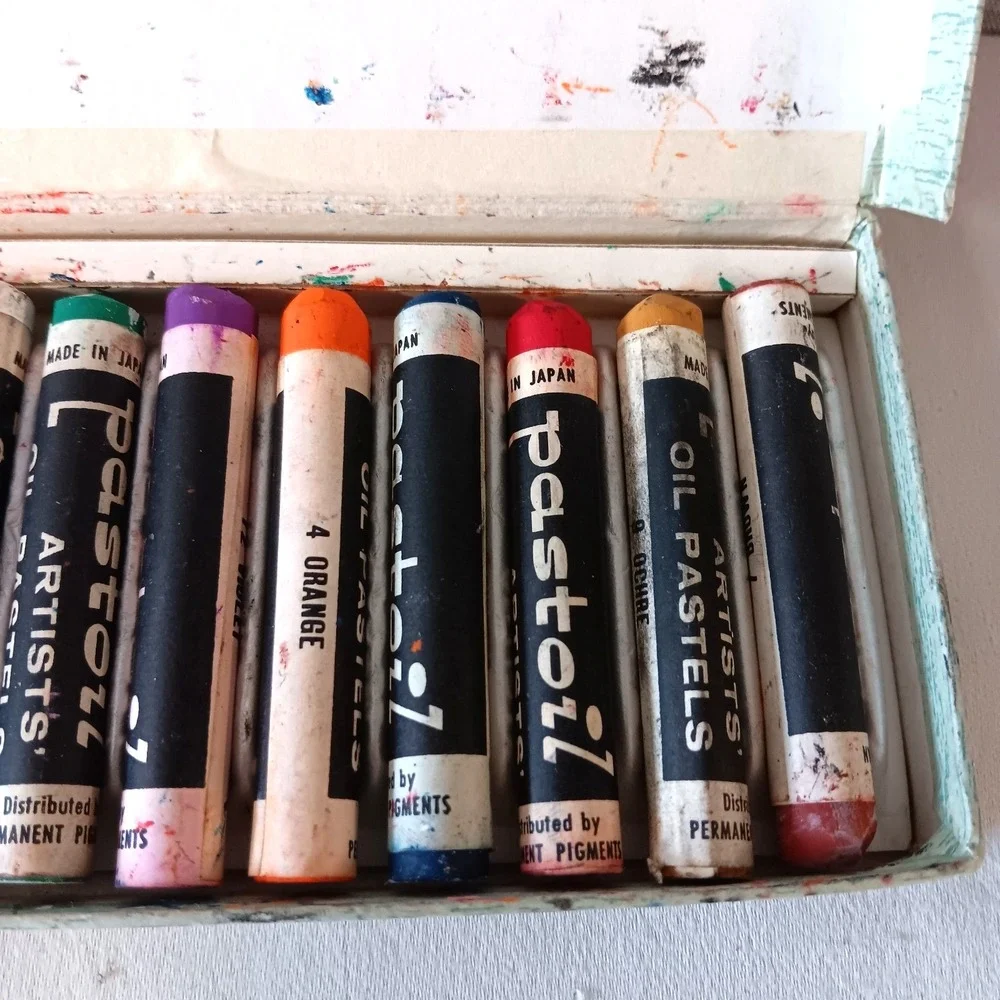 Permanent Pigments Pastoil‎ Artists Oil Pastels 16 Studio Size Sticks JAPAN Made